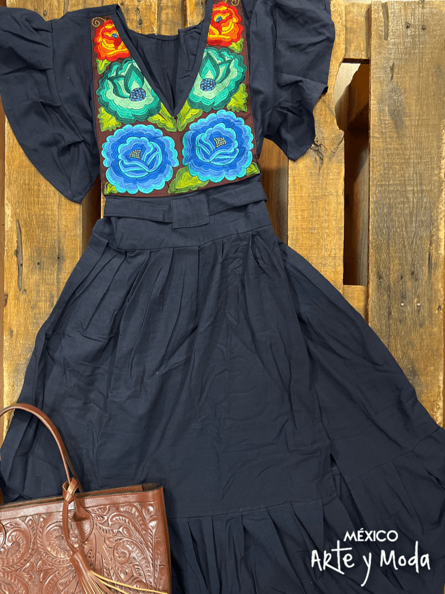 Vestido Carolina Zinac - MÉXICO ARTE Y MODA - Vestido Bordado