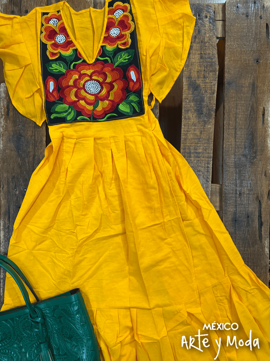 Vestido Carolina Zinac - MÉXICO ARTE Y MODA - Vestido Bordado