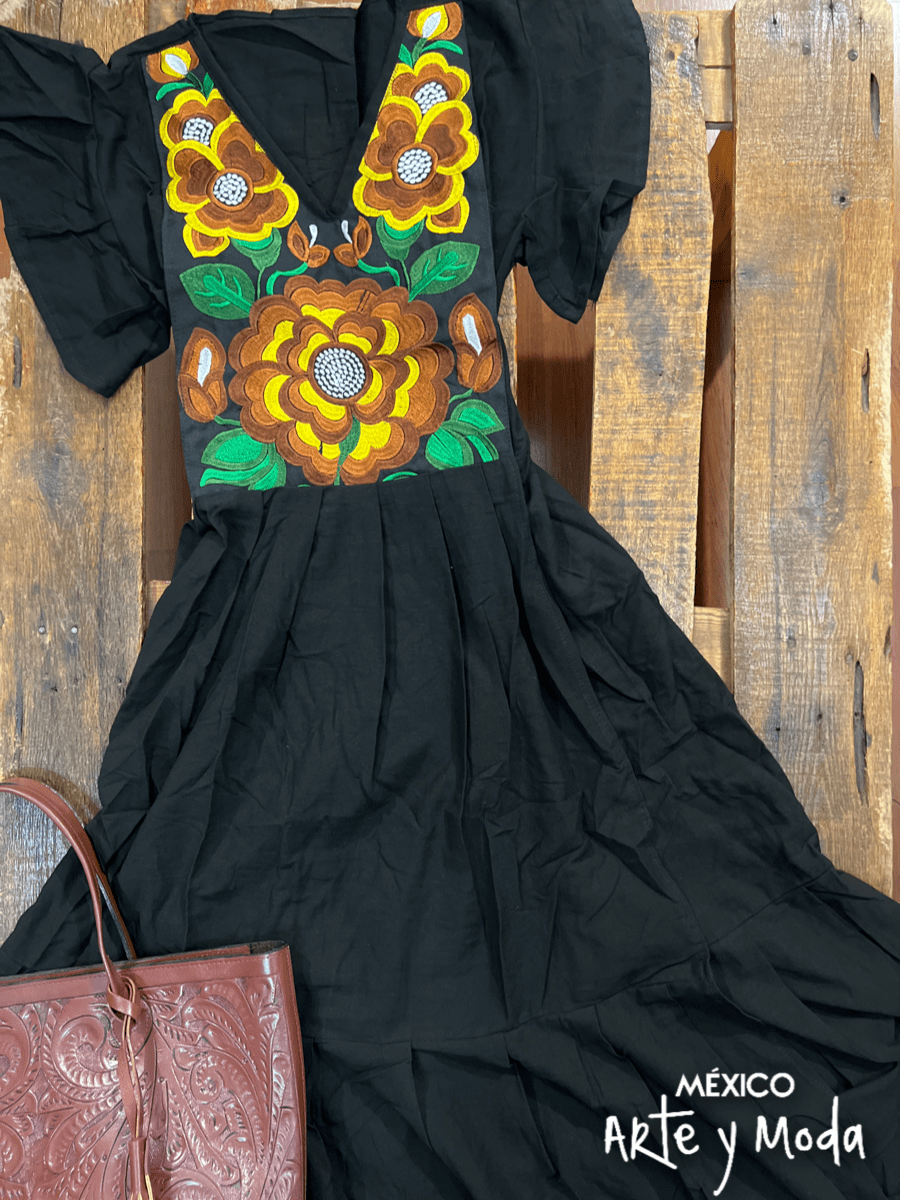 Vestido Carolina Zinac - MÉXICO ARTE Y MODA - Vestido Bordado
