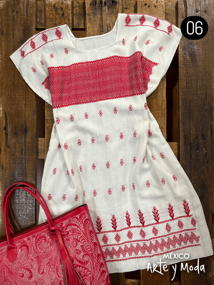 Vestido Carranza - MÉXICO ARTE Y MODA - Vestido Bordado