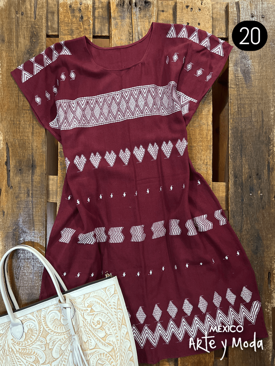 Vestido Carranza - MÉXICO ARTE Y MODA - Vestido Bordado