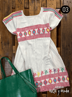 Vestido Carranza - MÉXICO ARTE Y MODA - Vestido Bordado