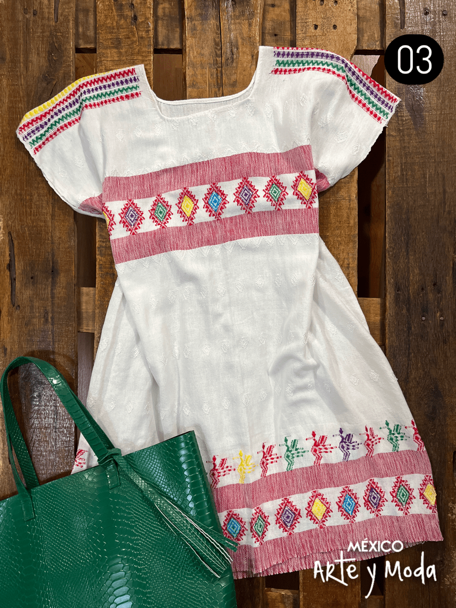 Vestido Carranza - MÉXICO ARTE Y MODA - Vestido Bordado