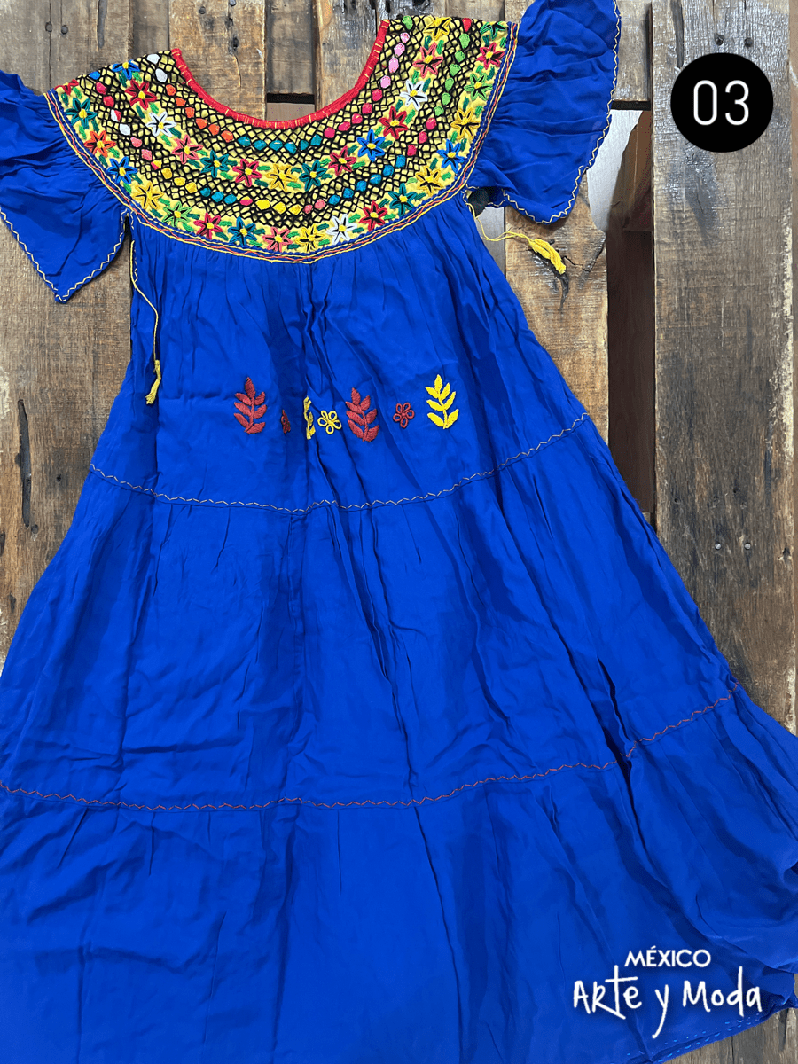 Vestido Coban Rayon - MÉXICO ARTE Y MODA - Vestido Bordado