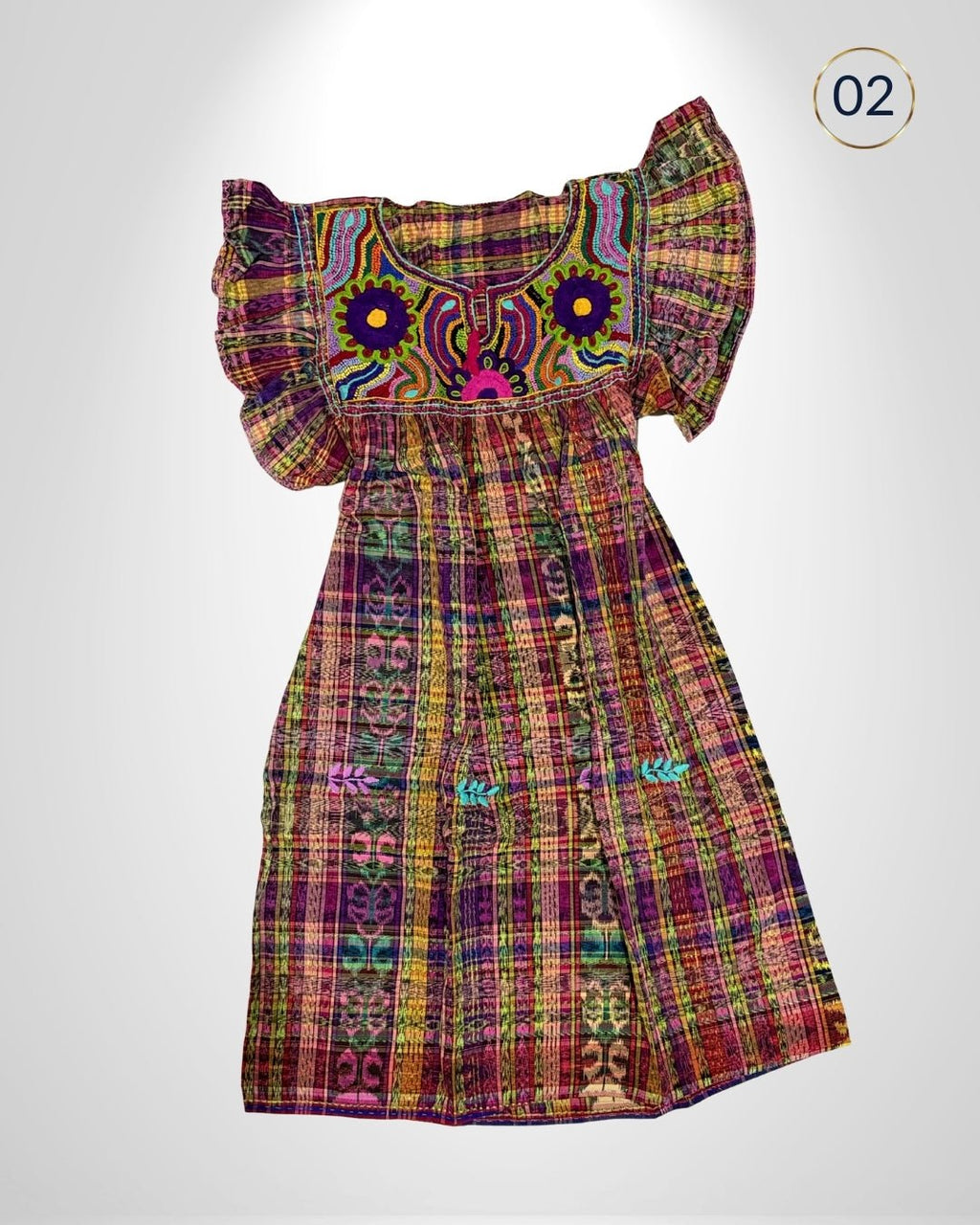 Vestido Corazon Maya - MÉXICO ARTE Y MODA - Vestido Bordado