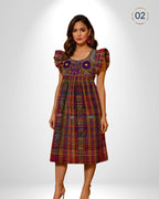 Vestido Corazon Maya - MÉXICO ARTE Y MODA - Vestido Bordado