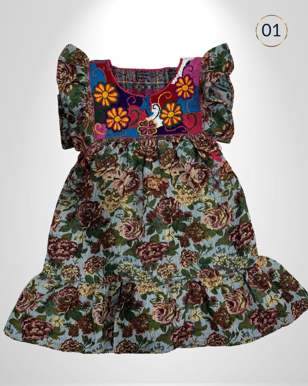 Vestido Corazon Maya - MÉXICO ARTE Y MODA - Vestido Bordado