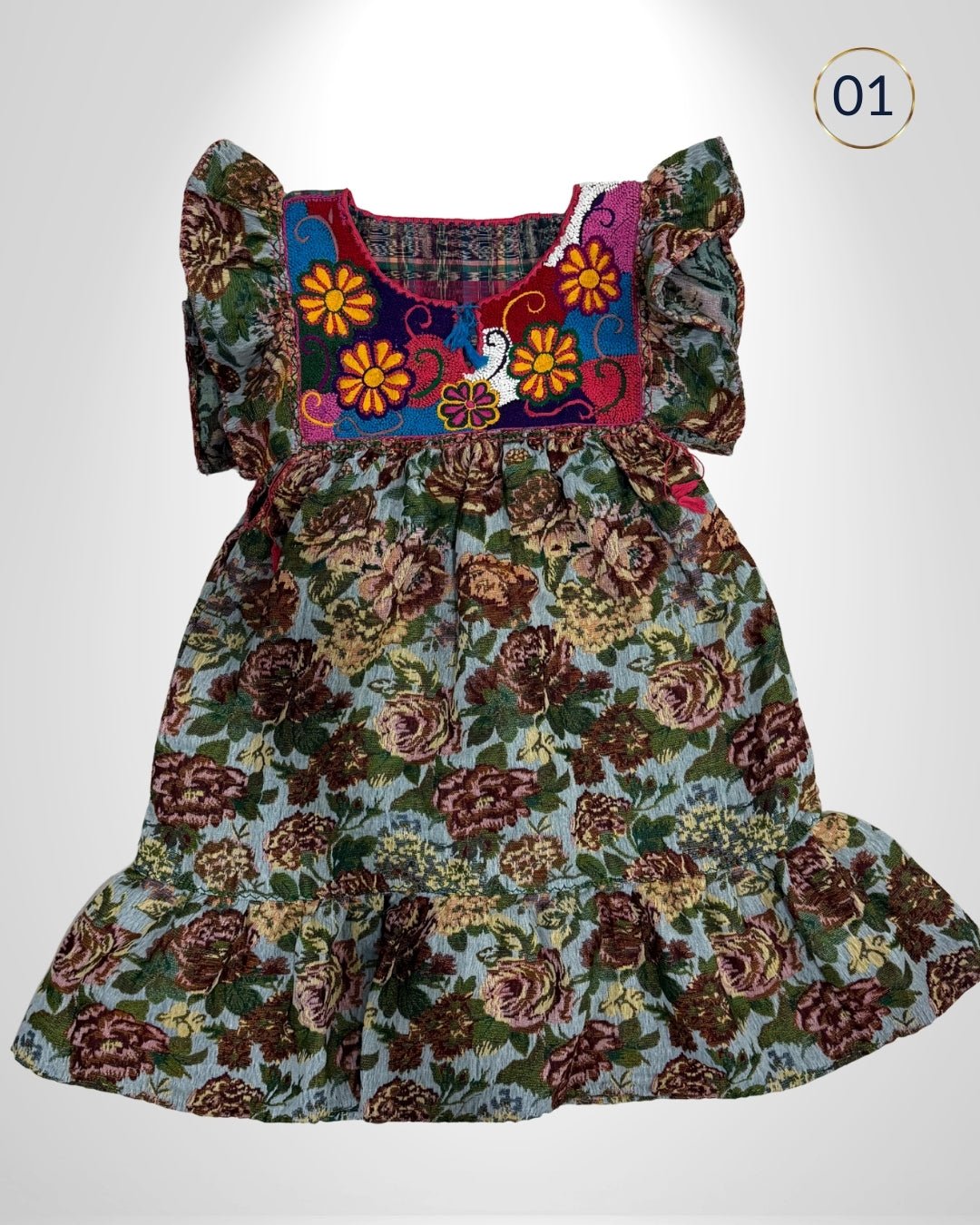 Vestido Corazon Maya - MÉXICO ARTE Y MODA - Vestido Bordado