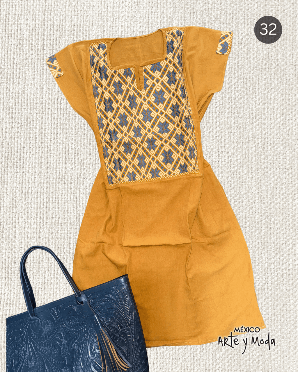 Vestido Couture San Andres - MÉXICO ARTE Y MODA - Vestido Bordado