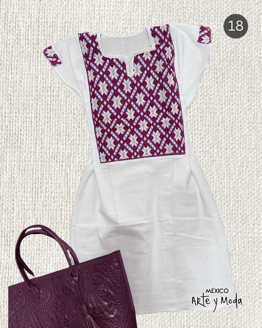 Vestido Couture San Andres - MÉXICO ARTE Y MODA - Vestido Bordado