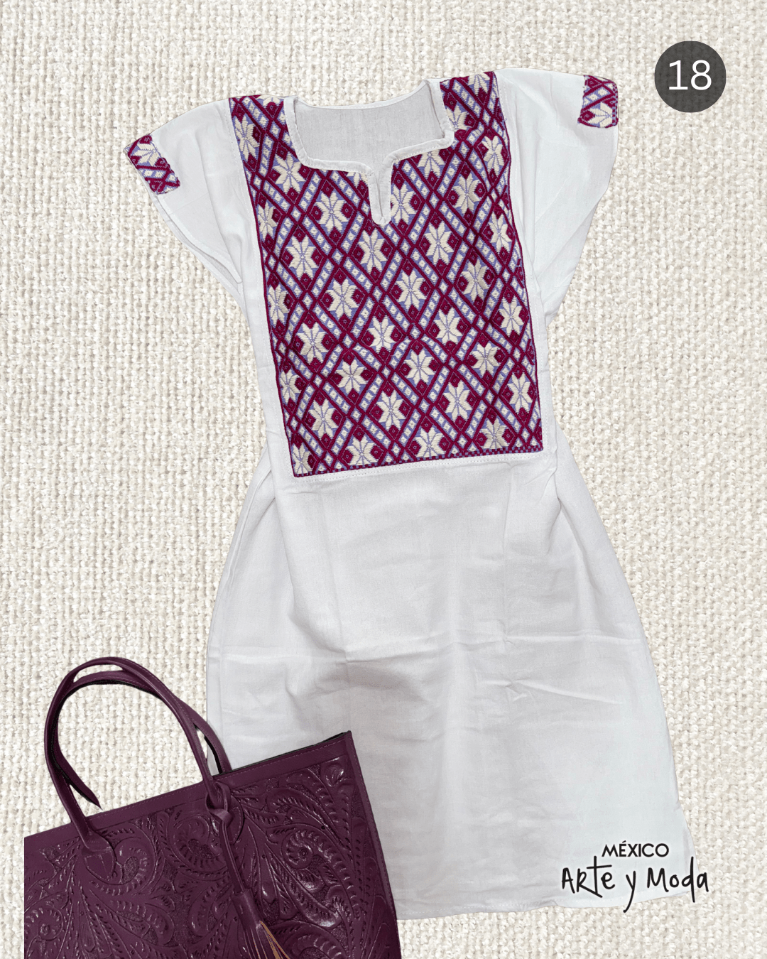 Vestido Couture San Andres - MÉXICO ARTE Y MODA - Vestido Bordado