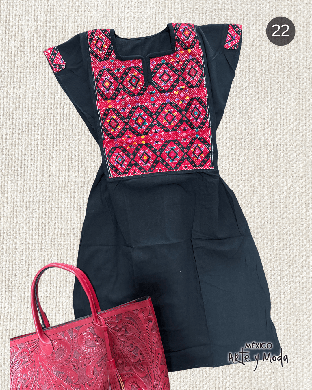 Vestido Couture San Andres - MÉXICO ARTE Y MODA - Vestido Bordado