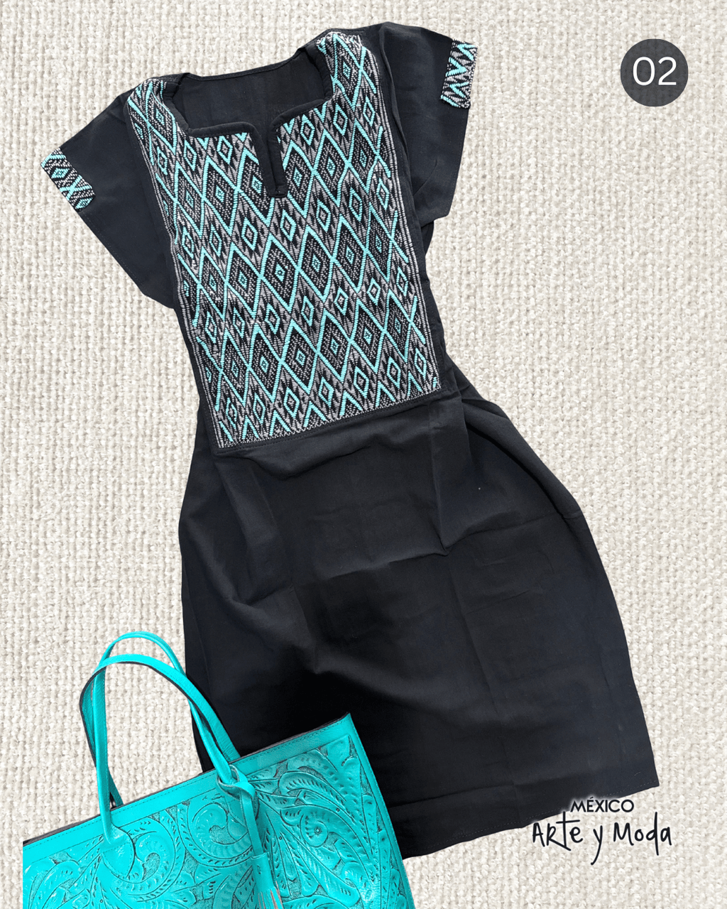 Vestido Couture San Andres - MÉXICO ARTE Y MODA - Vestido Bordado