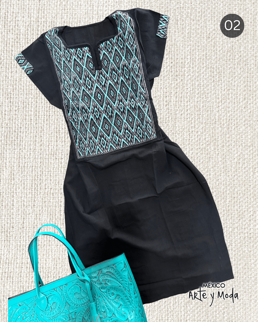 Vestido Couture San Andres - MÉXICO ARTE Y MODA - Vestido Bordado