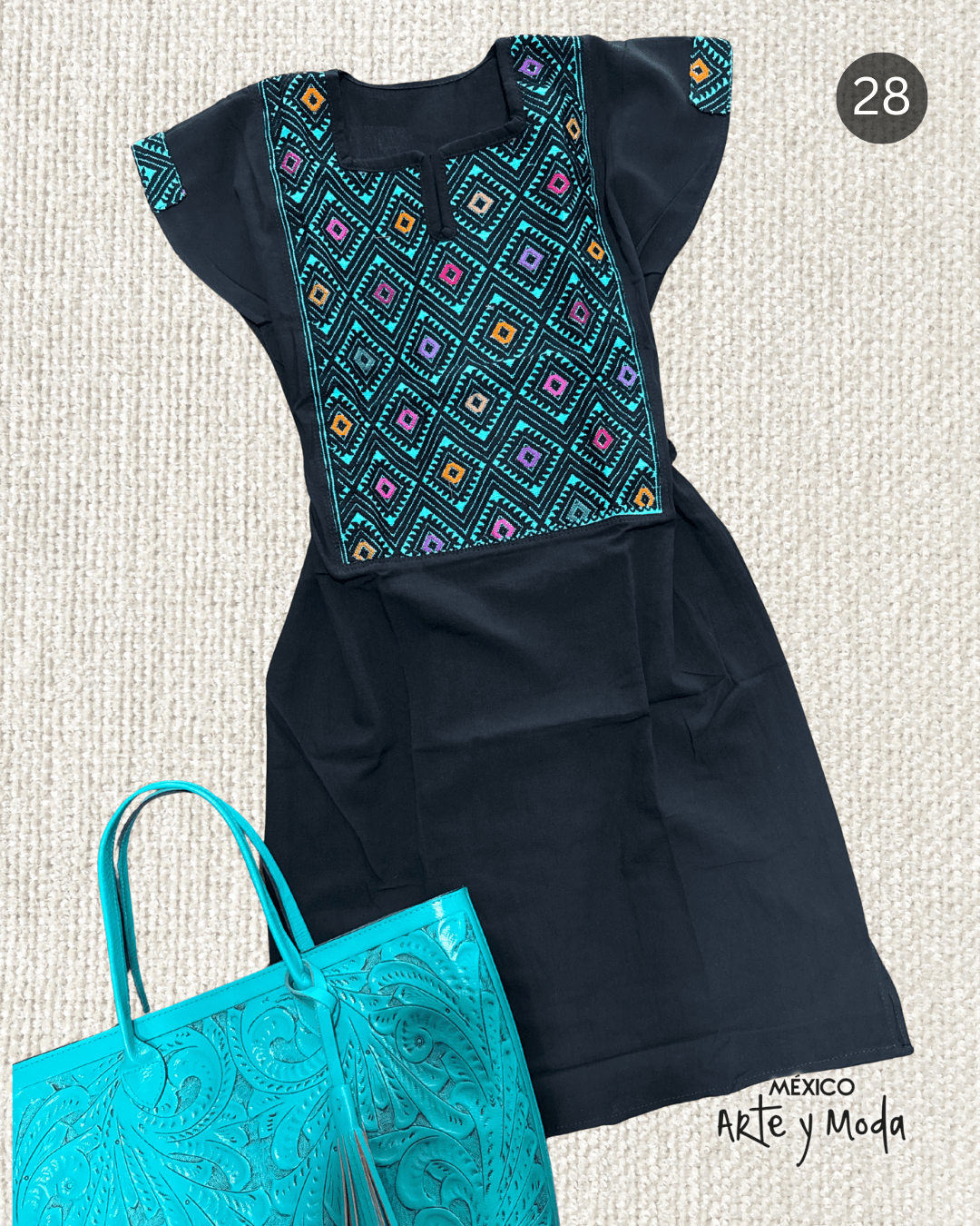 Vestido Couture San Andres - MÉXICO ARTE Y MODA - Vestido Bordado