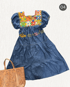Vestido Estrella Mezclilla - MÉXICO ARTE Y MODA - Vestido Bordado