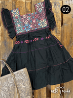 Vestido Estrella Rayon - MÉXICO ARTE Y MODA - Vestido Bordado