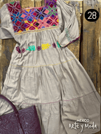 Vestido Estrella Rayon - MÉXICO ARTE Y MODA - Vestido Bordado