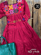Vestido Estrella Rayon - MÉXICO ARTE Y MODA - Vestido Bordado