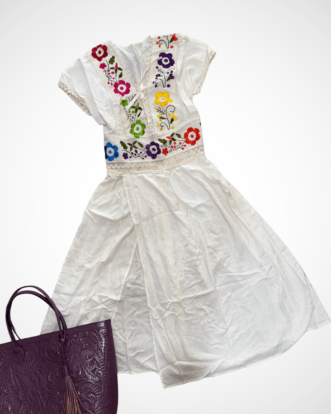 Vestido Flor Silvestre - MÉXICO ARTE Y MODA - Vestido Bordado