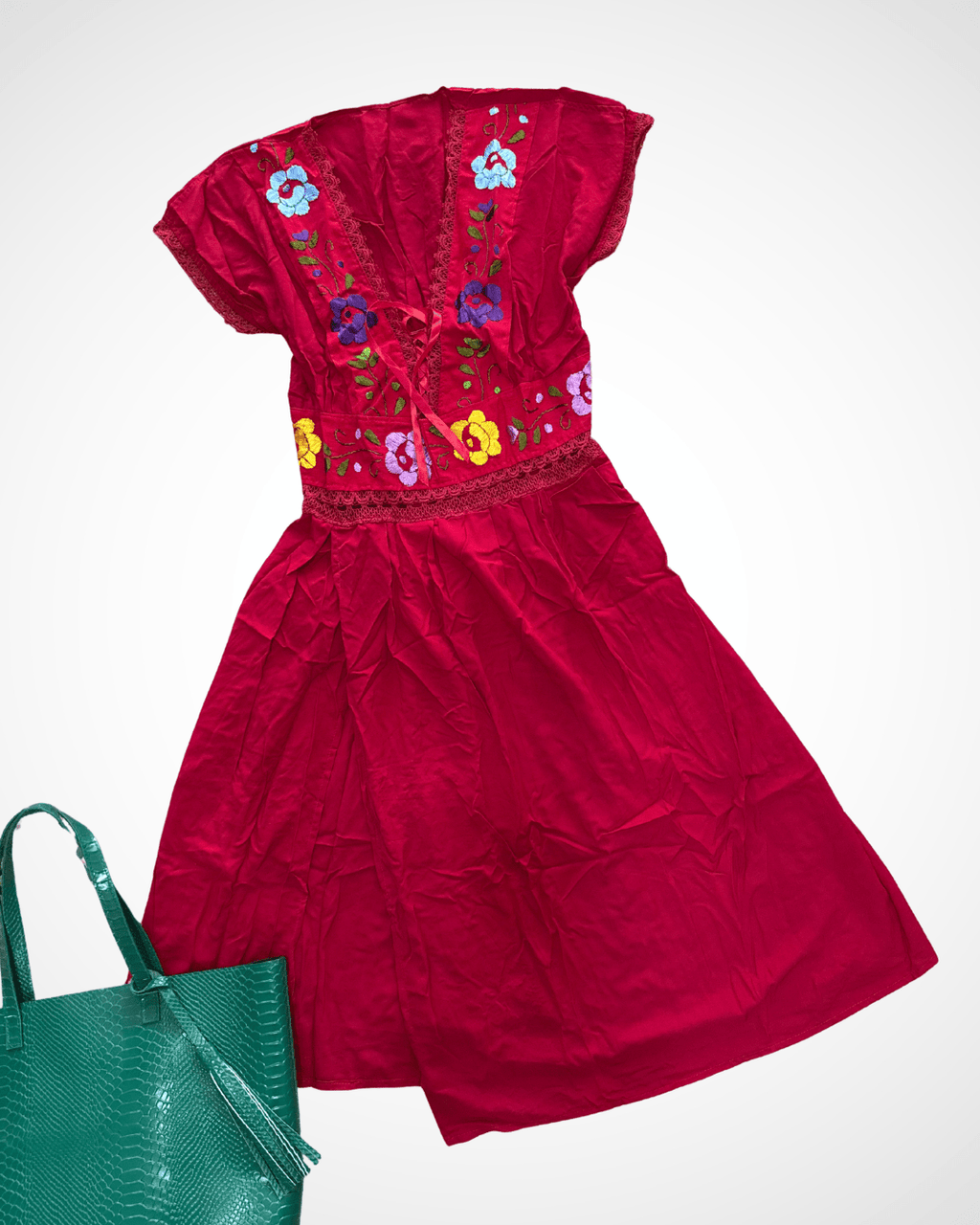 Vestido Flor Silvestre - MÉXICO ARTE Y MODA - Vestido Bordado