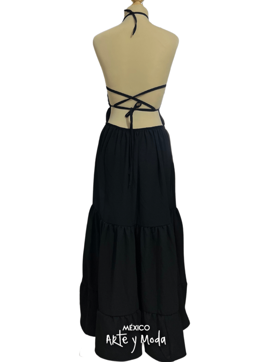 Vestido Halter Patria - MÉXICO ARTE Y MODA - Vestido Bordado