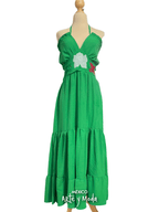 Vestido Halter Patria - MÉXICO ARTE Y MODA - Vestido Bordado