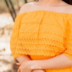 Vestido Maxi Campesino Encaje - MÉXICO ARTE Y MODA - Vestido