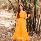 Vestido Maxi Campesino Encaje - MÉXICO ARTE Y MODA - Vestido