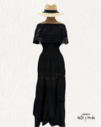 Vestido Maxi Campesino Encaje - MÉXICO ARTE Y MODA - Vestido