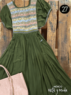 Vestido Muñeca Rayon - MÉXICO ARTE Y MODA - Vestido Bordado