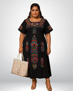 Vestido Ornamental Tehuacana - MÉXICO ARTE Y MODA - Vestido Bordado