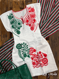 Vestido Poblano Patria - MÉXICO ARTE Y MODA - Vestido Bordado
