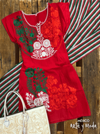 Vestido Poblano Patria - MÉXICO ARTE Y MODA - Vestido Bordado