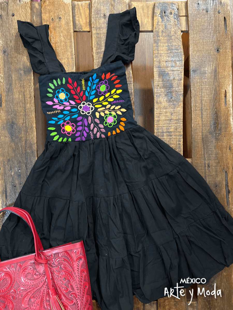 Vestido Rococo Paneles - MÉXICO ARTE Y MODA - Vestido Bordado