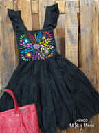 Vestido Rococo Paneles - MÉXICO ARTE Y MODA - Vestido Bordado