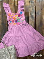 Vestido Rococo Paneles - MÉXICO ARTE Y MODA - Vestido Bordado