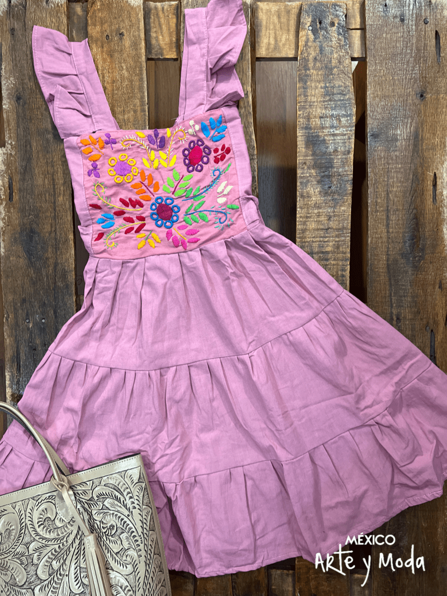 Vestido Rococo Paneles - MÉXICO ARTE Y MODA - Vestido Bordado