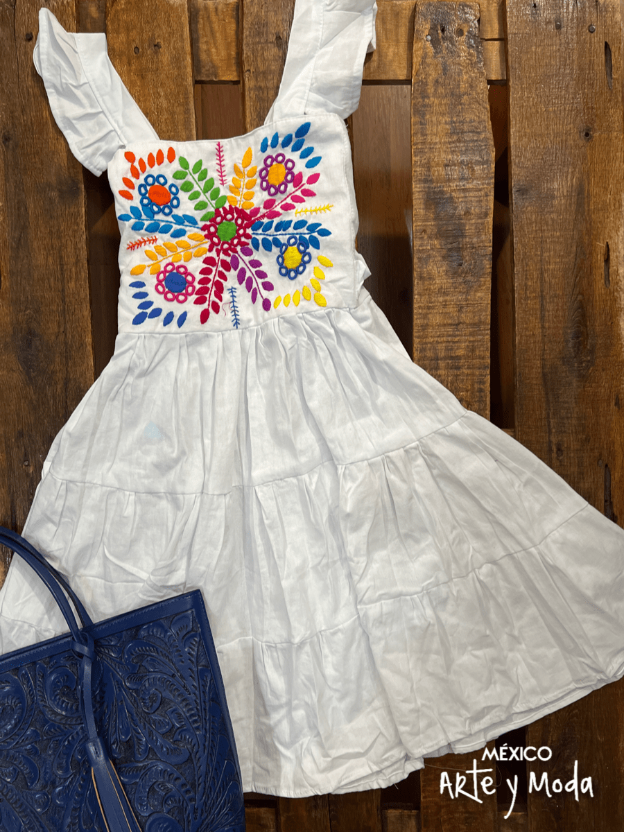 Vestido Rococo Paneles - MÉXICO ARTE Y MODA - Vestido Bordado