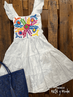 Vestido Rococo Paneles - MÉXICO ARTE Y MODA - Vestido Bordado