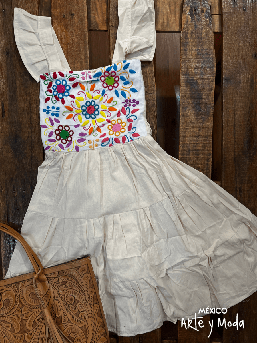 Vestido Rococo Paneles - MÉXICO ARTE Y MODA - Vestido Bordado
