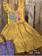 Vestido Rococo Paneles - MÉXICO ARTE Y MODA - Vestido Bordado