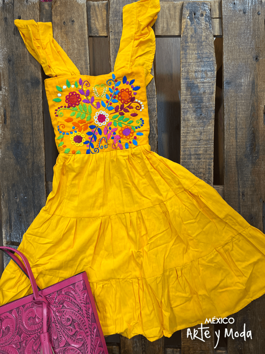 Vestido Rococo Paneles - MÉXICO ARTE Y MODA - Vestido Bordado