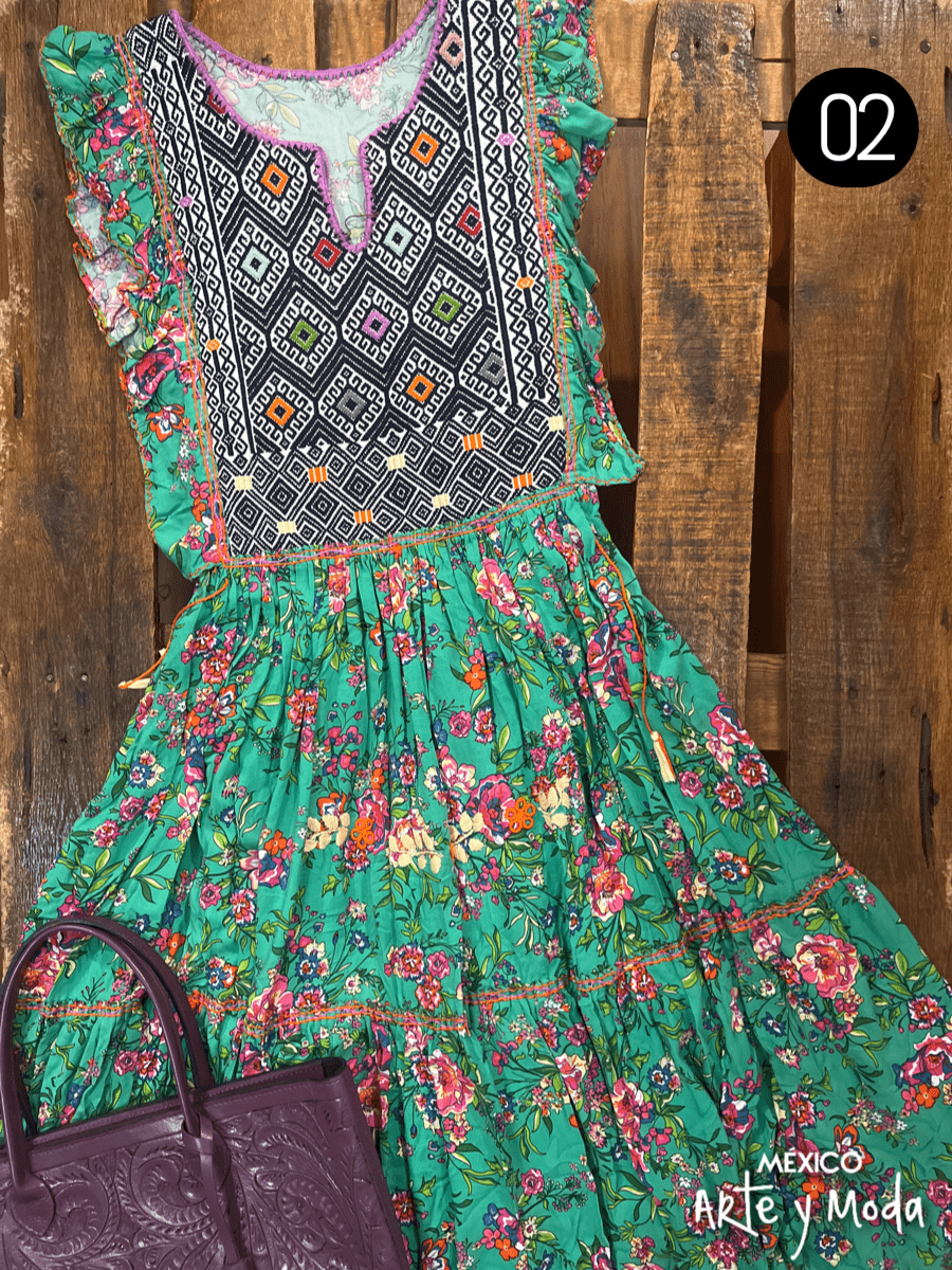 Vestido San Andres Contempo - MÉXICO ARTE Y MODA - Vestido Bordado