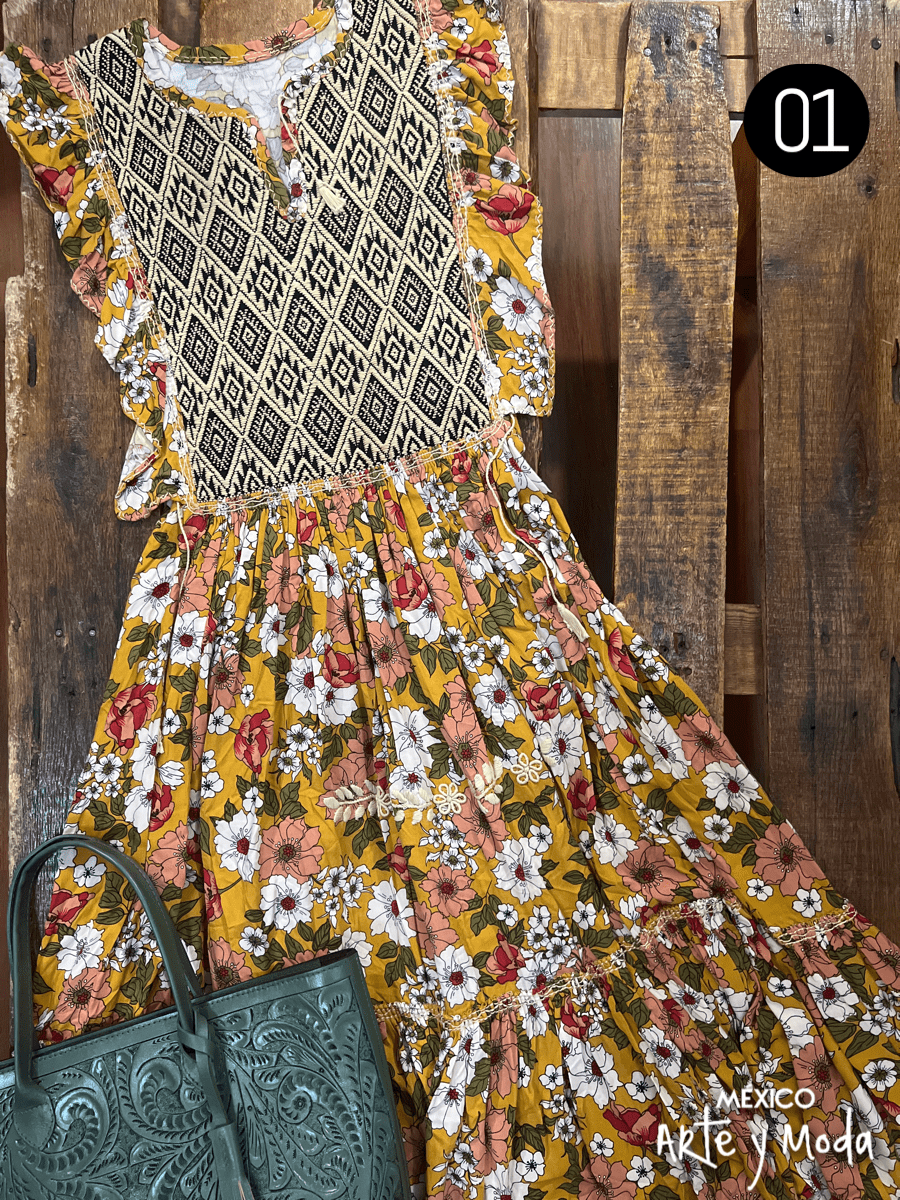 Vestido San Andres Contempo - MÉXICO ARTE Y MODA - Vestido Bordado