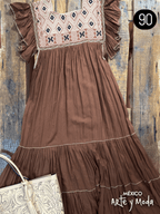 Vestido San Andres Rayon - MÉXICO ARTE Y MODA - Vestido Bordado