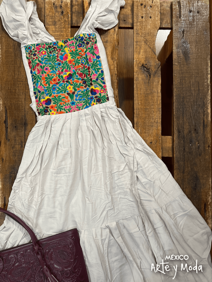 Vestido Santa María - MÉXICO ARTE Y MODA - Vestido Bordado