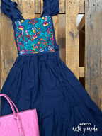 Vestido Santa María - MÉXICO ARTE Y MODA - Vestido Bordado
