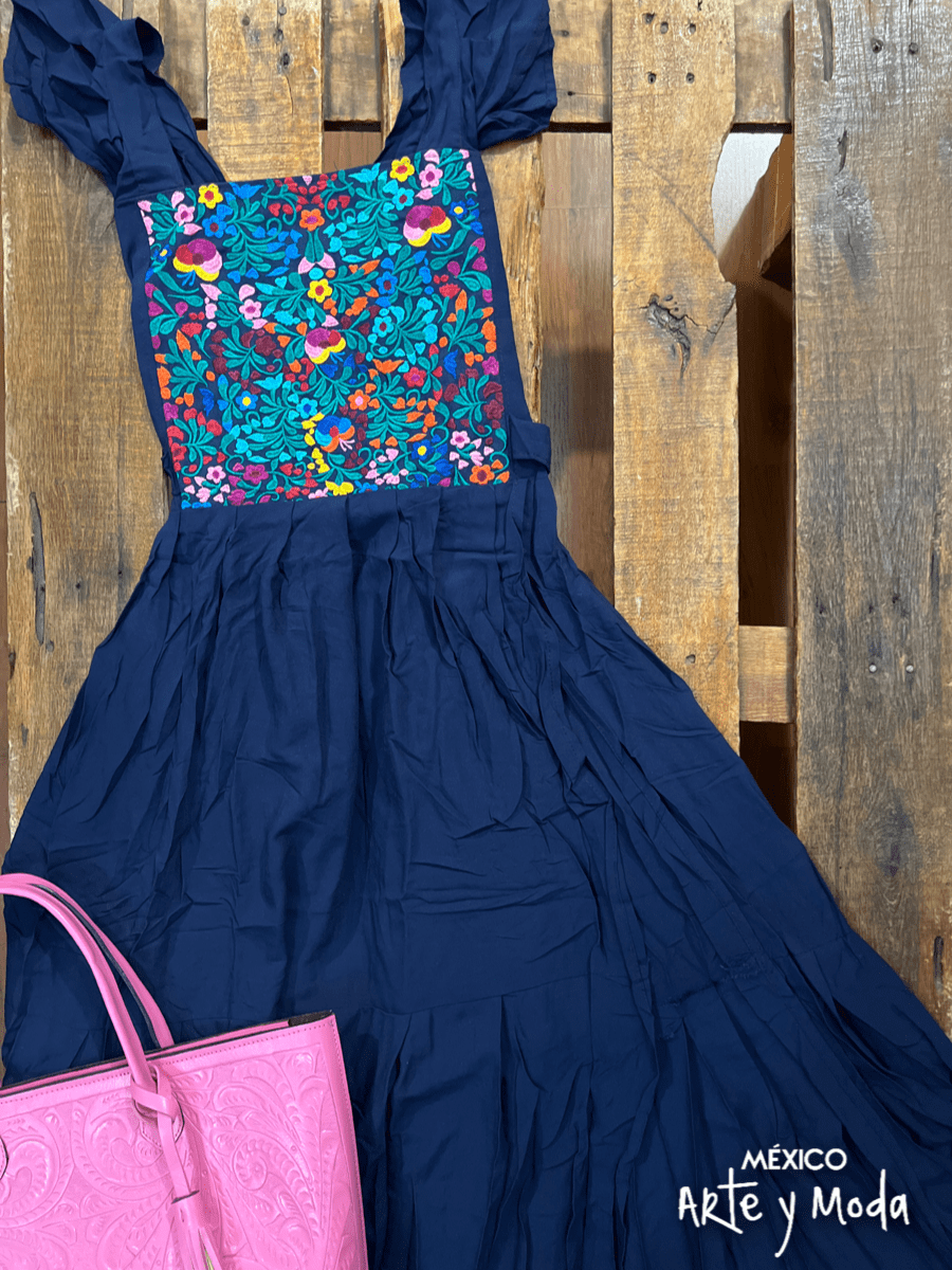 Vestido Santa María - MÉXICO ARTE Y MODA - Vestido Bordado