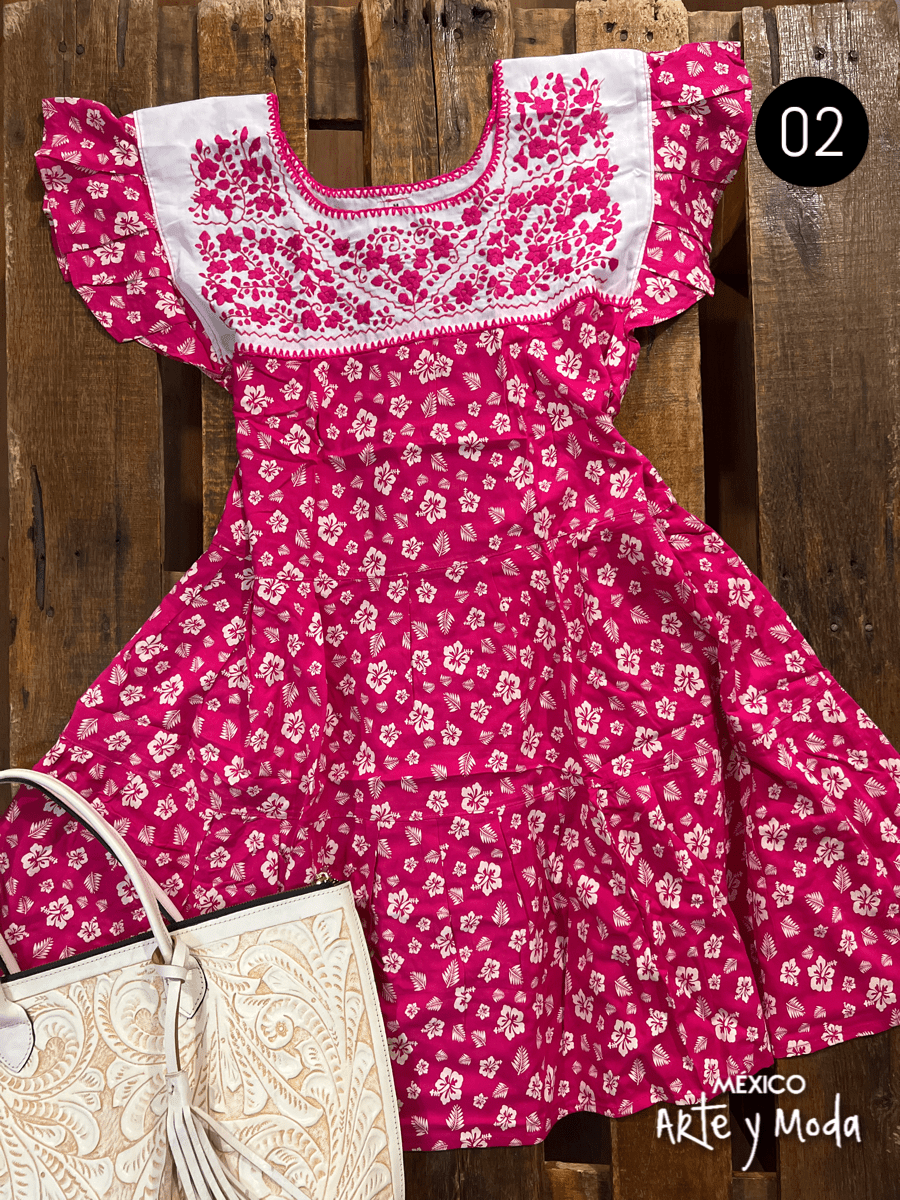 Vestido Tehuacan Rayon - MÉXICO ARTE Y MODA - Vestido Bordado